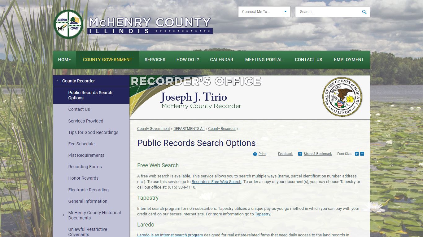 Public Records Search Options | McHenry County, IL